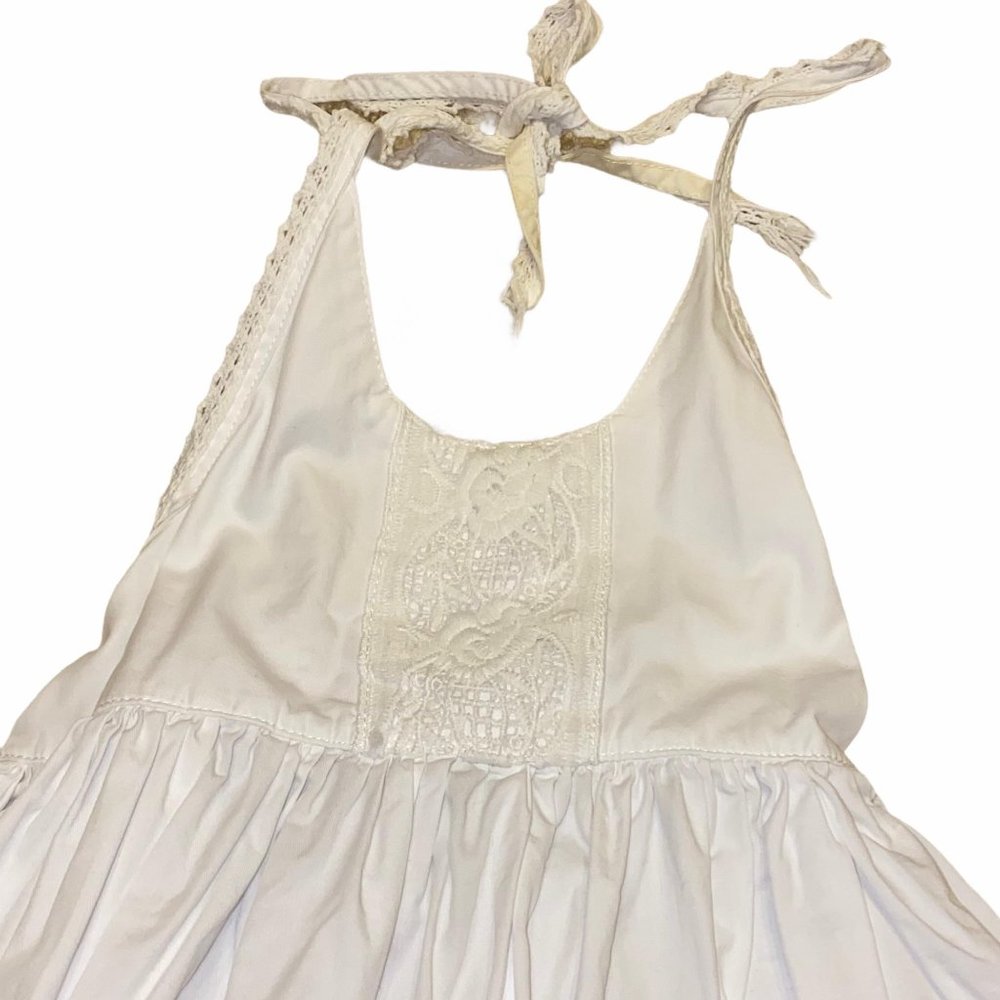 Vintage Girls Dollcake Halter Neck White Dress Sz 4 - Picture 4 of 5